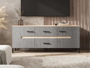 Тумба ТВ Ким (МЕТАЛЛ) NEW В653 мм. Ш1600 мм. Г420 м (Миф)